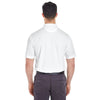 UltraClub Men's White Cool & Dry Mesh Pique Polo