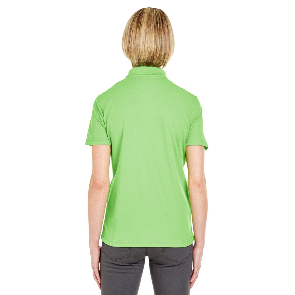 UltraClub Women's Light Green Cool & Dry Mesh Pique Polo