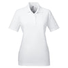 UltraClub Women's White Cool & Dry Mesh Pique Polo