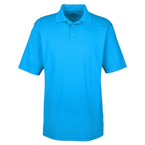 UltraClub Men's Coast Cool & Dry Jacquard Stripe Polo