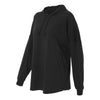 J. America Women's Black Hooded Game Day Jersey T-Shirt