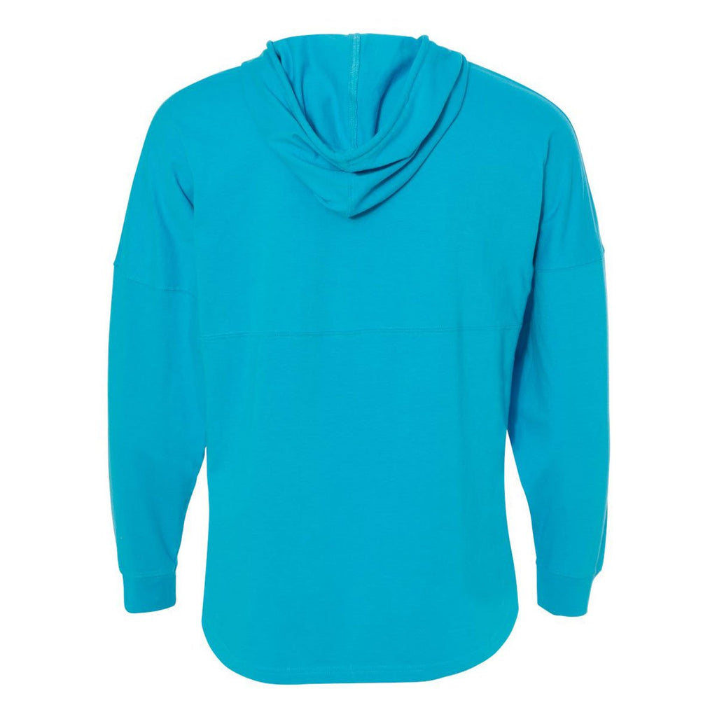 J. America Women's Maui Blue Hooded Game Day Jersey T-Shirt