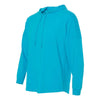 J. America Women's Maui Blue Hooded Game Day Jersey T-Shirt