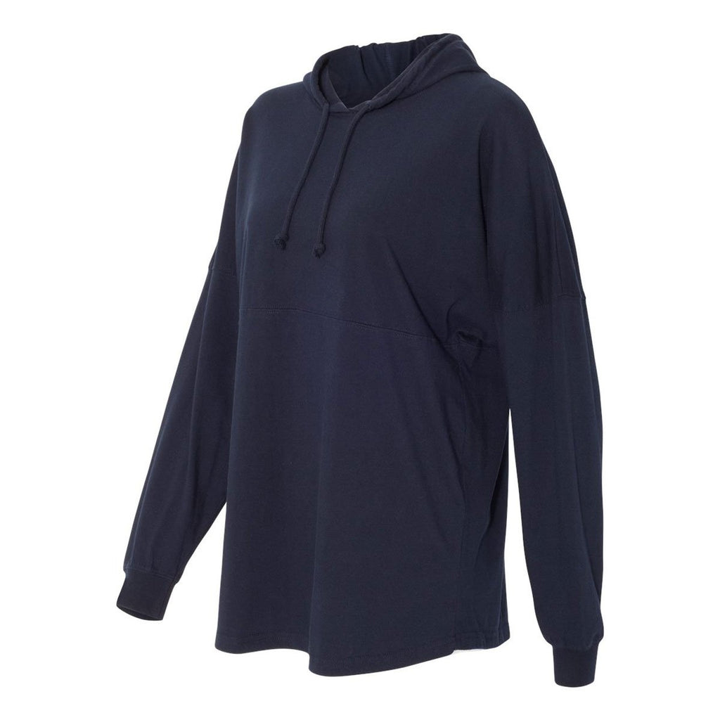 J. America Women's Navy Hooded Game Day Jersey T-Shirt