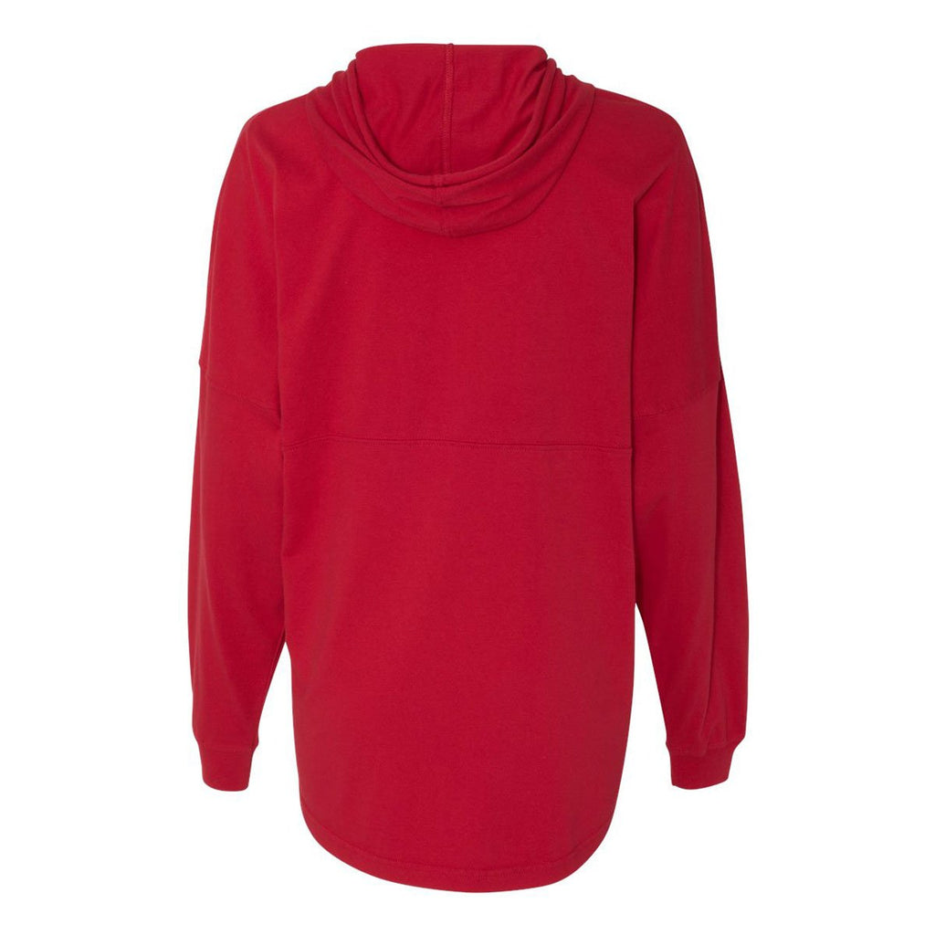 J. America Women's Red Hooded Game Day Jersey T-Shirt