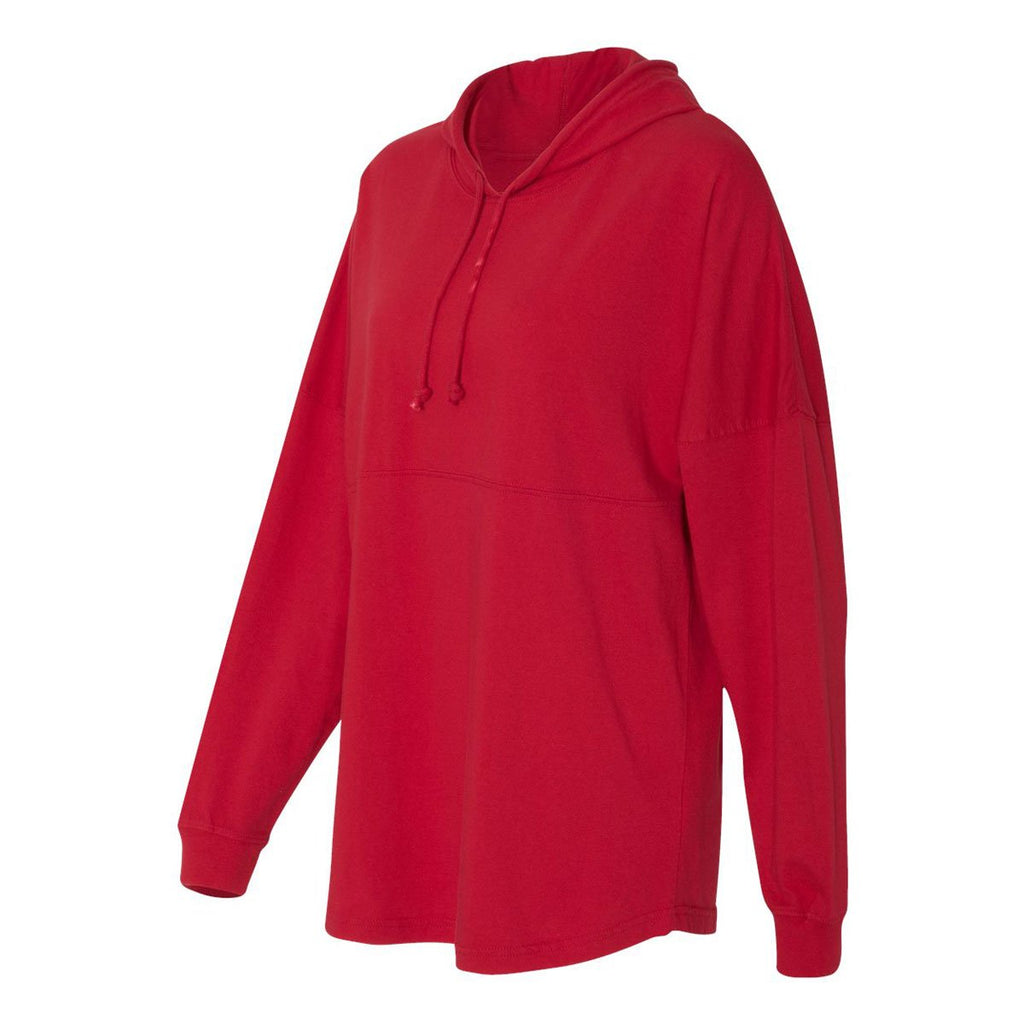 J. America Women's Red Hooded Game Day Jersey T-Shirt