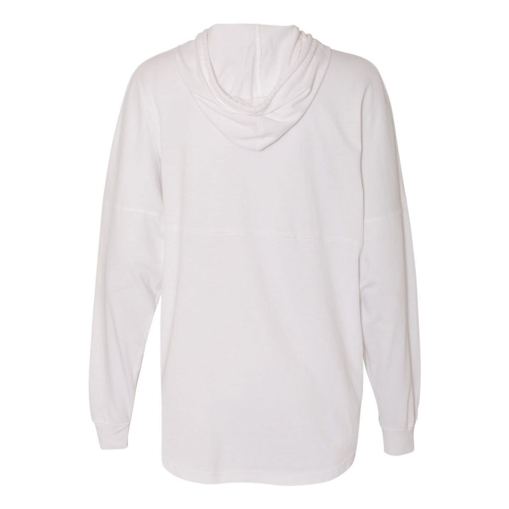 J. America Women's White Hooded Game Day Jersey T-Shirt