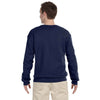 Fruit of the Loom Men's J Navy 12 oz. Supercotton Fleece Crew