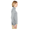 UltraClub Women's Grey Cool & Dry Sport Quarter-Zip Pullover
