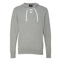 J. America Men's Oxford Sport Lace Jersey Hooded Pullover T-Shirt