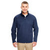 UltraClub Men's Navy Two-Tone Soft Shell Jacket