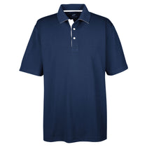 UltraClub Men's Navy/White Platinum Performance Birdseye Polo with TempControl Technology