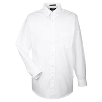 UltraClub Men's White Performance Poplin