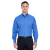 UltraClub Men's French Blue Easy-Care Broadcloth