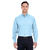 UltraClub Men's Light Blue Easy-Care Broadcloth