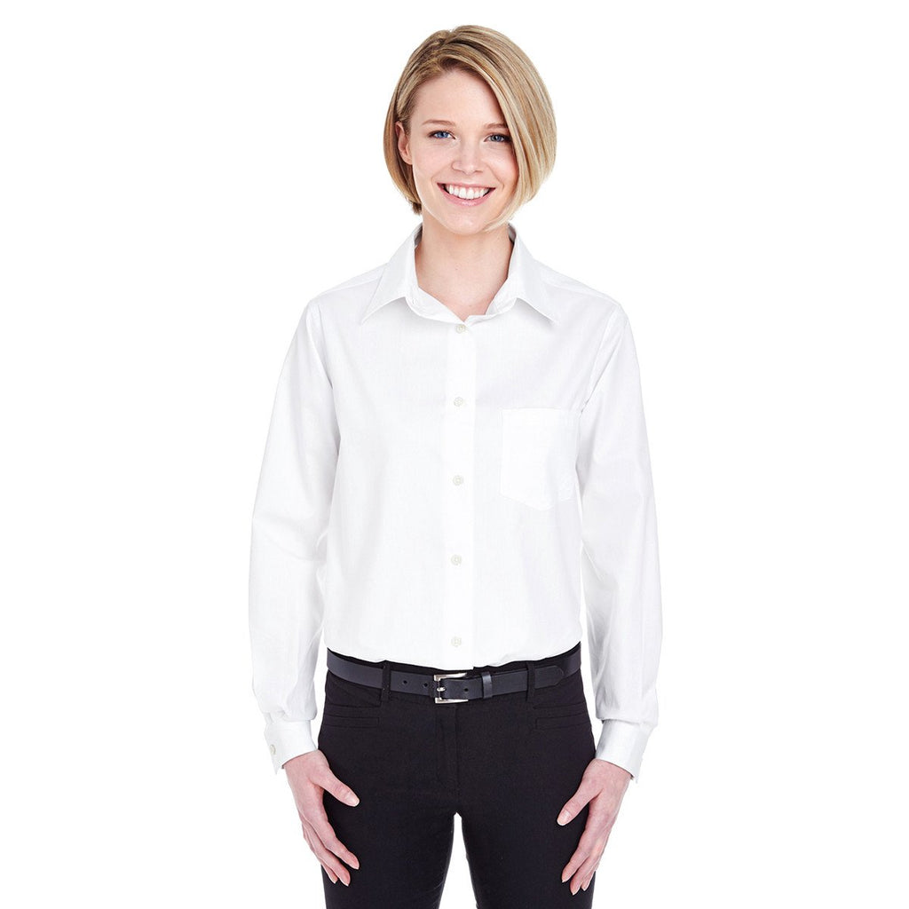 UltraClub Men's White Non-Iron Pinpoint