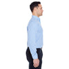 UltraClub Men's Light Blue Medium-Check Woven