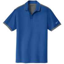 Nike Men's Gym Blue/Dark Grey Golf Dri-FIT Stretch Woven Polo
