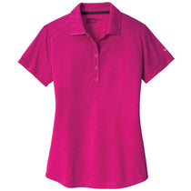 Nike Women's Fusion Pink/Fireberry Dri-FIT Crosshatch Polo
