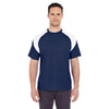 UltraClub Men's Navy/White Cool & Dry Sport Colorblock T-Shirt