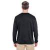 UltraClub Men's Black Cool & Dry Sport Long-Sleeve T-Shirt