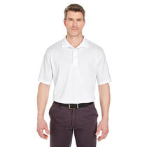 UltraClub Men's White Tall Cool & Dry Sport Polo