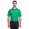 UltraClub Men's Kelly/White Cool & Dry Sport Two-Tone Polo