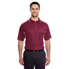 UltraClub Men's Maroon/White Cool & Dry Sport Two-Tone Polo