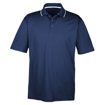 UltraClub Men's Navy/White Cool & Dry Sport Two-Tone Polo