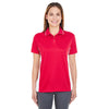UltraClub Women's Red/White Cool & Dry Sport Two-Tone Polo
