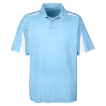 UltraClub Men's Columbia Blue/White Cool & Dry Sport Polo