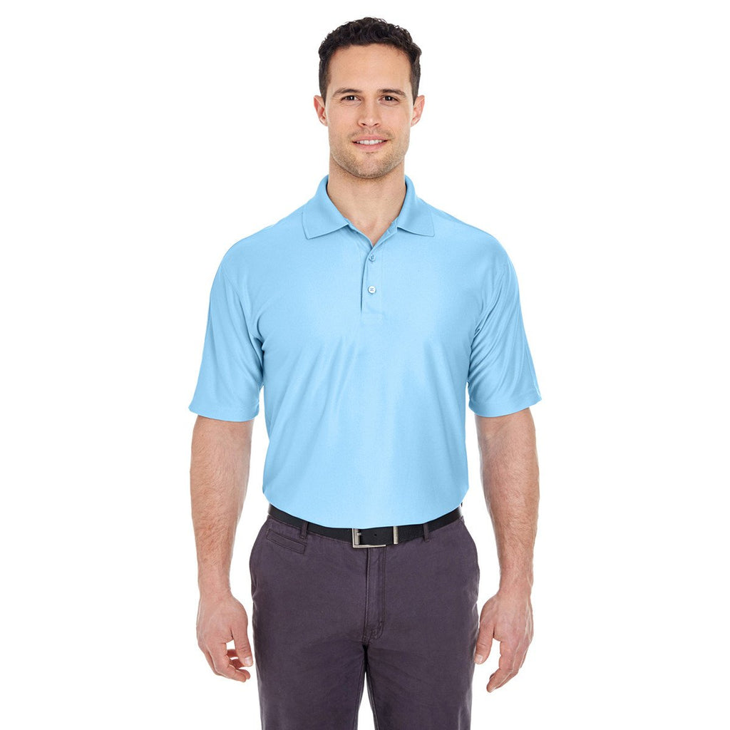UltraClub Men's Columbia Blue Cool & Dry Elite Performance Polo