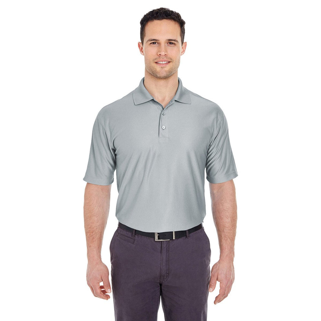 UltraClub Men's Grey Cool & Dry Elite Performance Polo