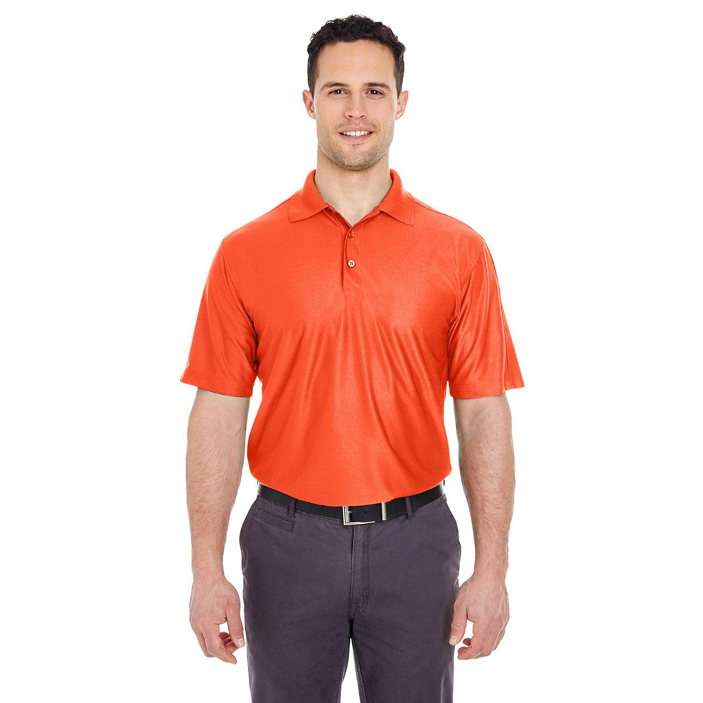 UltraClub Men's Orange Cool & Dry Elite Performance Polo