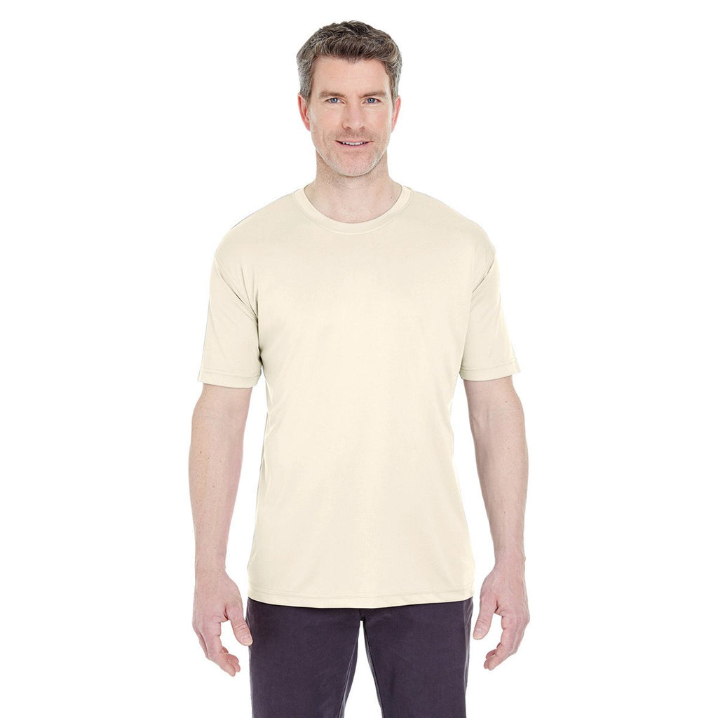 UltraClub Men's Stone Cool & Dry Sport Performance Interlock T-Shirt