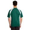 UltraClub Men's Forest Green/White Cool & Dry Sport Two-Tone Performance Interlock T-Shirt