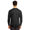 UltraClub Men's Black Cool & Dry Sport Long-Sleeve Performance Interlock T-Shirt