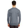 UltraClub Men's Charcoal Cool & Dry Sport Long-Sleeve Performance Interlock T-Shirt