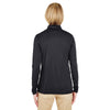 UltraClub Women's Black Cool & Dry Sport Performance Interlock Quarter-Zip Pullover