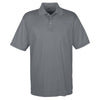 UltraClub Men's Charcoal Cool & Dry Sport Performance Interlock Polo