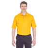UltraClub Men's Gold Cool & Dry Sport Performance Interlock Polo