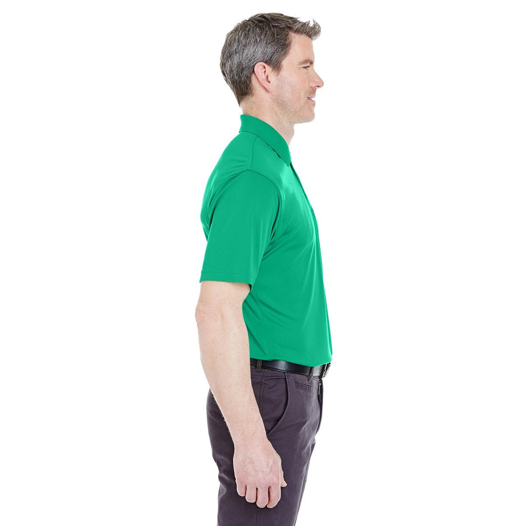 UltraClub Men's Kelly Cool & Dry Sport Performance Interlock Polo