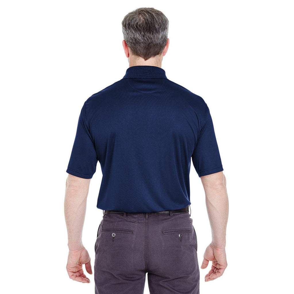 UltraClub Men's Navy Cool & Dry Sport Performance Interlock Polo
