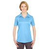 UltraClub Women's Columbia Blue Cool & Dry Sport Performance Interlock Polo