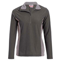 Landway Women's Charcoal/Light Grey Klamath Waffle-Knit Fleece Pullover