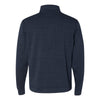 J. America Men's Navy Heather Omega Stretch Terry Quarter-Zip Pullover