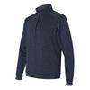 J. America Men's Navy Heather Omega Stretch Terry Quarter-Zip Pullover