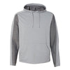 J. America Men's Silver Grey Heather Omega Stretch Terry Hooded Pullover