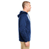 UltraClub Men's Navy/Steel Cool & Dry Sport Hooded Fleece