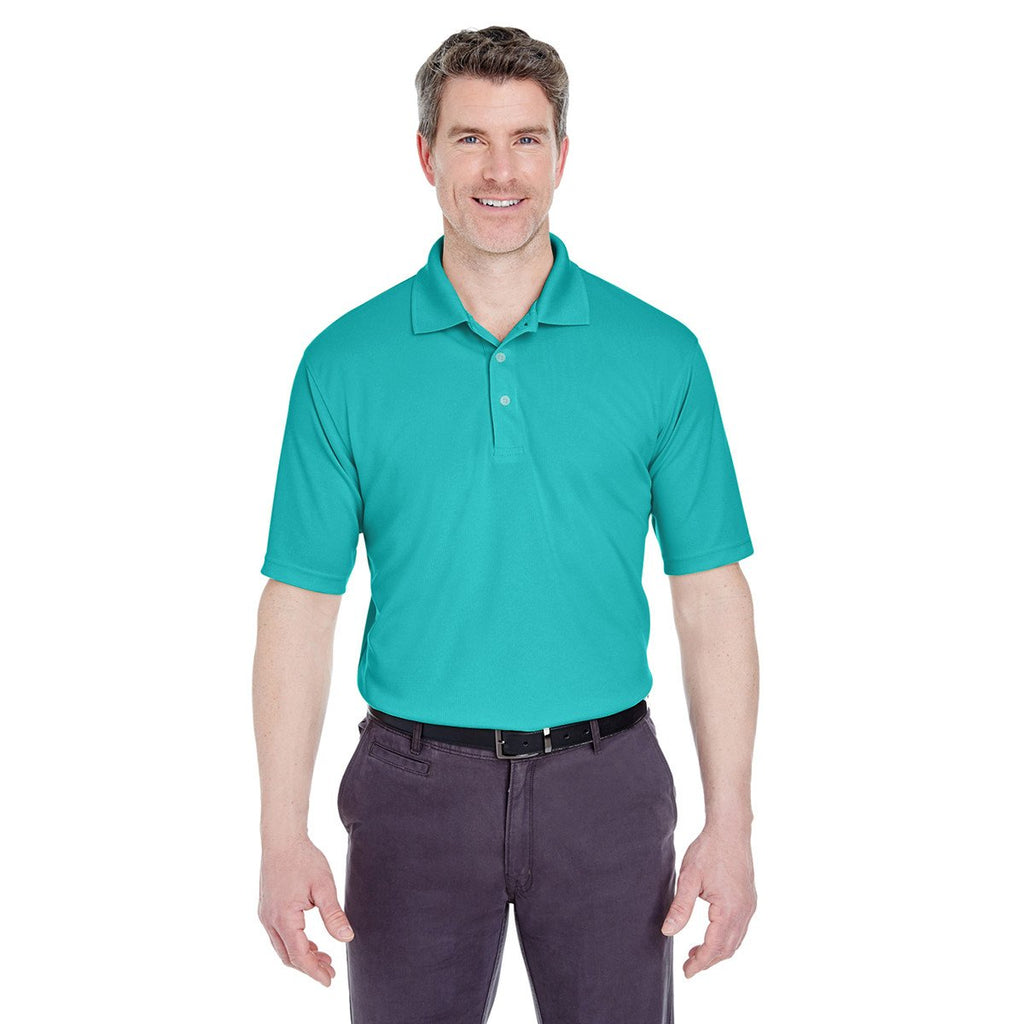 UltraClub Men's Jade Cool & Dry Stain-Release Performance Polo